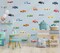 Watercolor Classic Car Wall Stickers, Retro Racecar Off-Road Vehicle Vinyl Wall Decals (Watercolor)